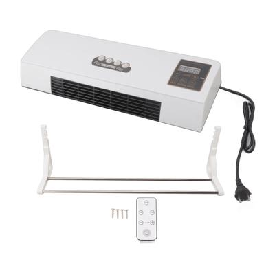 1800W Elektrikli İç Mekan Isıtıcısı Uzaktan Kumandalı Duvara Monte Isıtıcı Fan Kombosu Düşük Gürültü Zamanlaması
