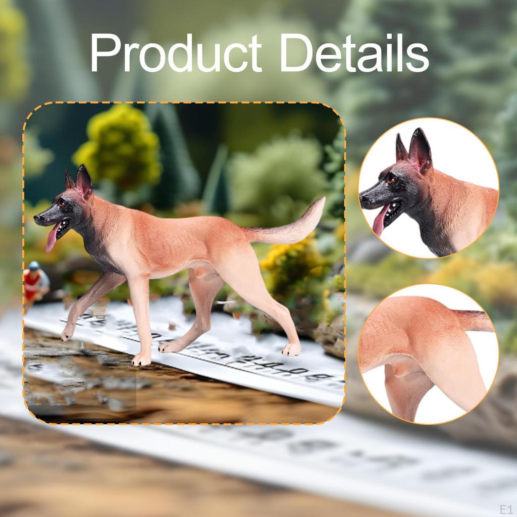 1/6 Dog Figure Action Accessories Birthday Gift Painted Learning Toy Photo Prop Decorative