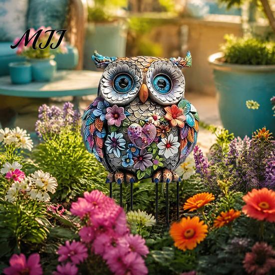 Decorative Plant Inserts Fairy Garden Stake, 2D Acrylic Cute Animal Yard Art Backyard Landscaping Supplies Tale Cottage Ornament for Patio Flower Bed