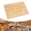 PEWETE Wooden Bead Board, Jewelry Measuring Board, Measuring Bead Design Tray, Bracelet Design Board for Jewelry Making, Beading Projects, Necklace Ma