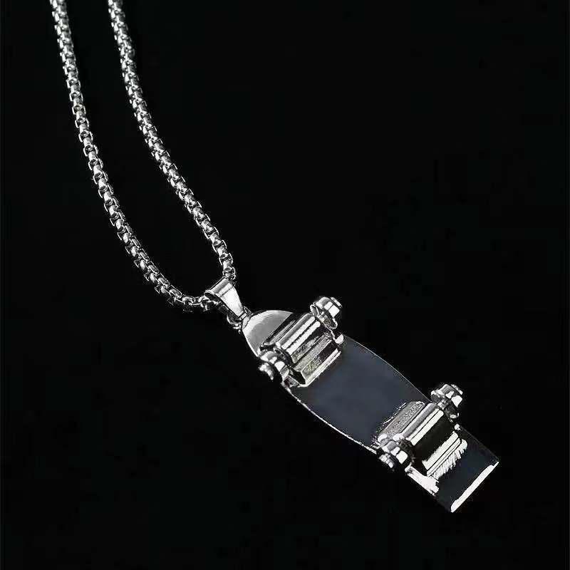 Scooter Pendant Necklace Titanium Steel Chain Sweater Chain Men's Necklace Ladies Necklace