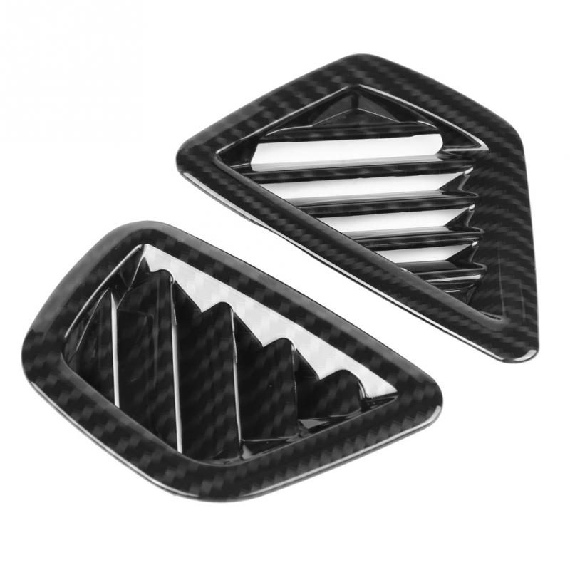2pcs Car Carbon Fiber Dashboard Air Condition Vent Outlet Cover Trim Frame for BMW 5 Series G30 2017-2018 Car