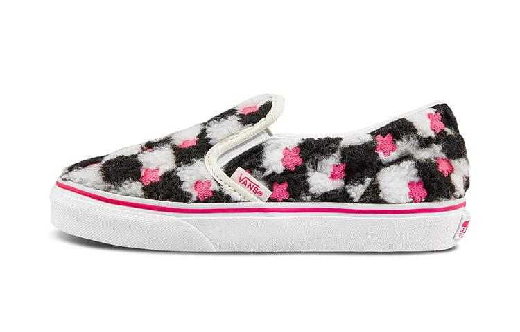 Vans Slip-On Classic Kids Sherpa Floral Checkerboard VN0A5KXM8CE 29