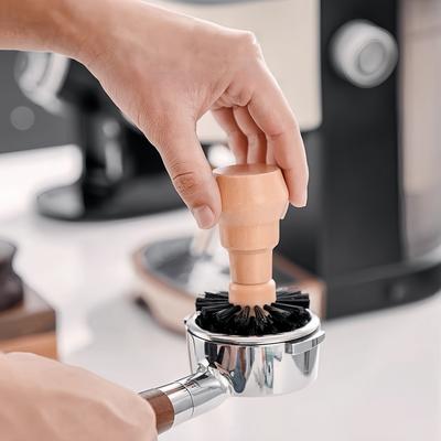 Coffee Machine Handle Cleaning Brush Wooden Handle Home Barista High Quality Durable Easy Clean Professional Coffee Accessories