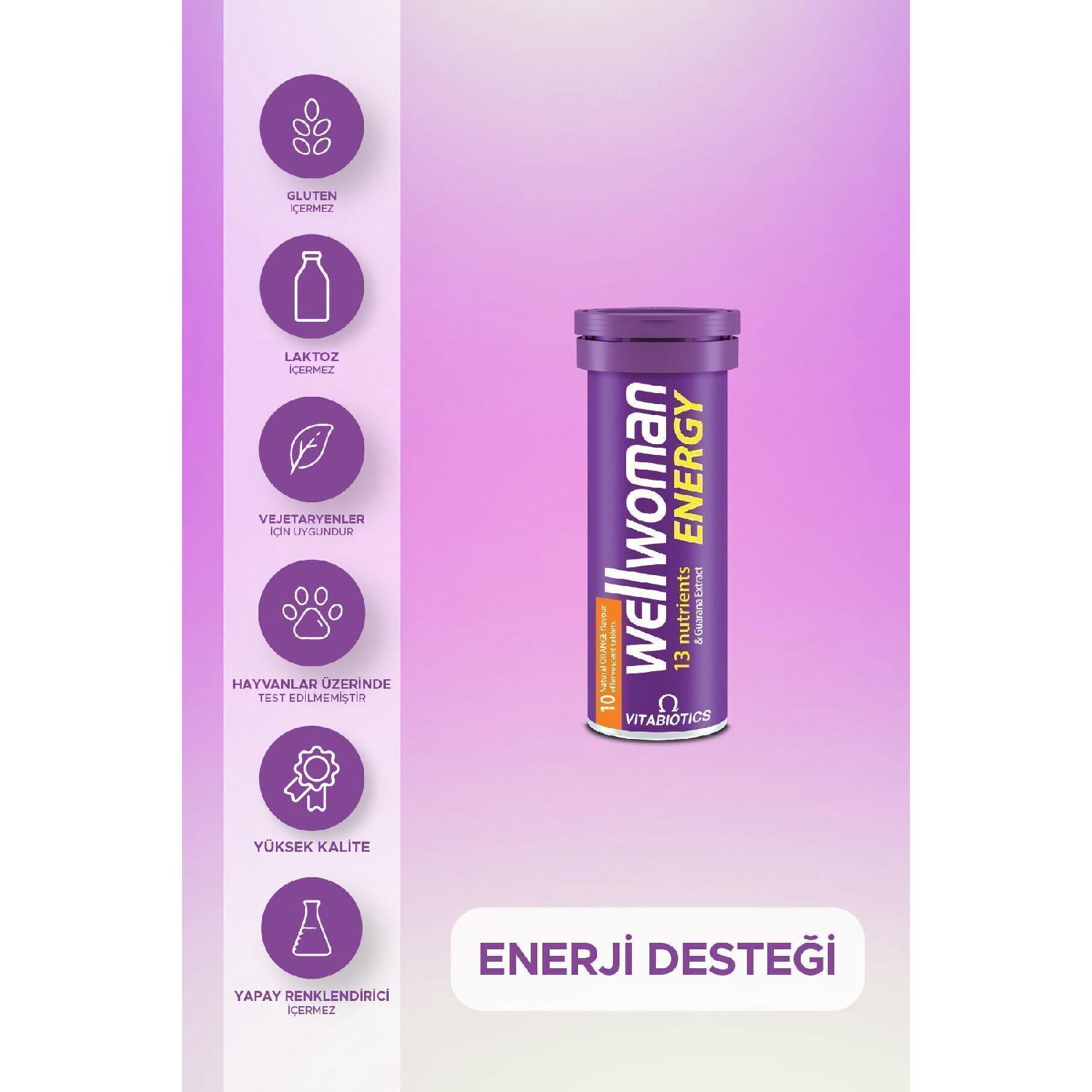 

Special Energy Support For Women Containing Magnesium, Iron, L-carnitine, 10 Effervescent Tablets