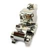 Les Trésors De Lily [N5086] - Ocelový přívěsek 'Kloubový robot pes' chrom - 32x23 mm