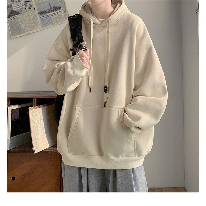 Big Drawstring Hooded Sweatshirt Autumn Loose Casual Versatile Top Trendy Brand Ins Hong Kong Style Pullover
