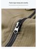 Unisex Casual Cotton Bomber Jacket - Solid Color, Lapel, Spring/Autumn, Loose Fit