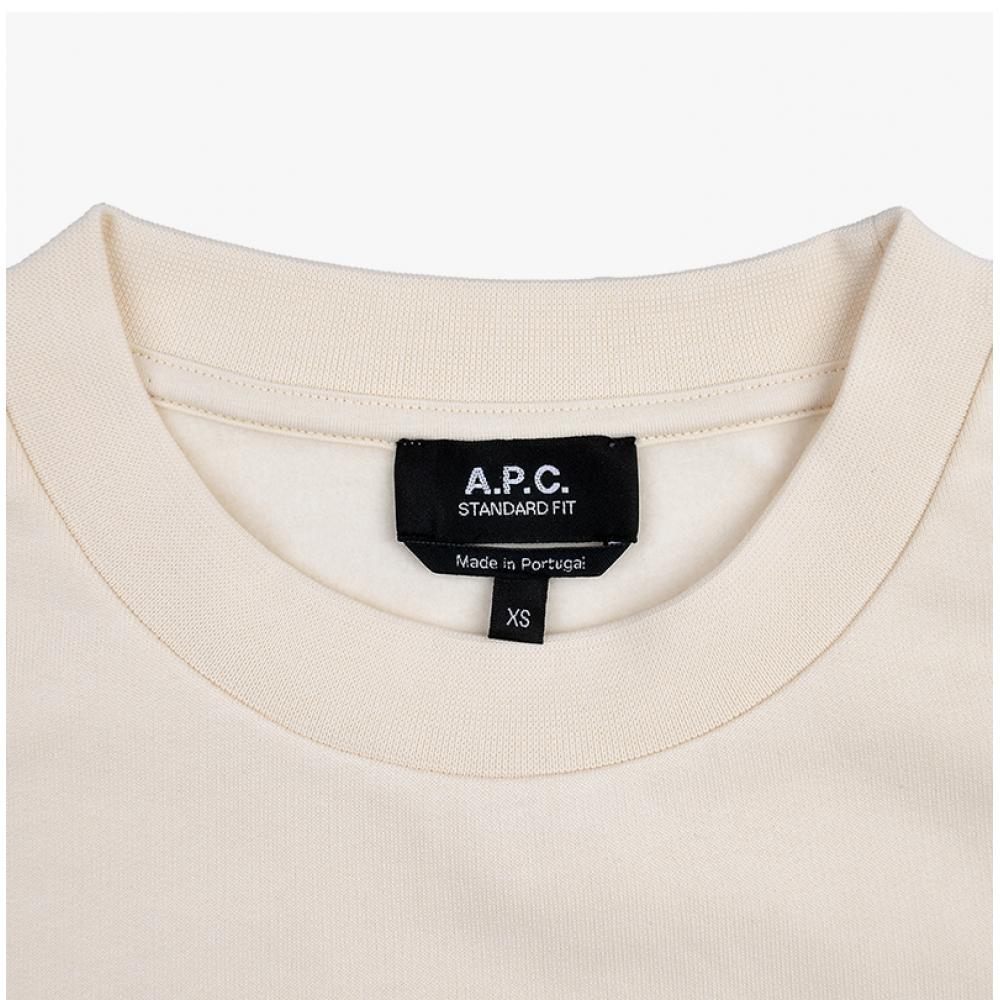 Apc Standard Unisex Sweatshirt Alj Ecru Kaki M27913