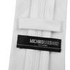 [Michiko London] Wedding White Tie and Pocket Square Set, Formal Wear, Bridal, White, One-Touch, Water-Repellent, Silk Blend, Smart Formal, Blade