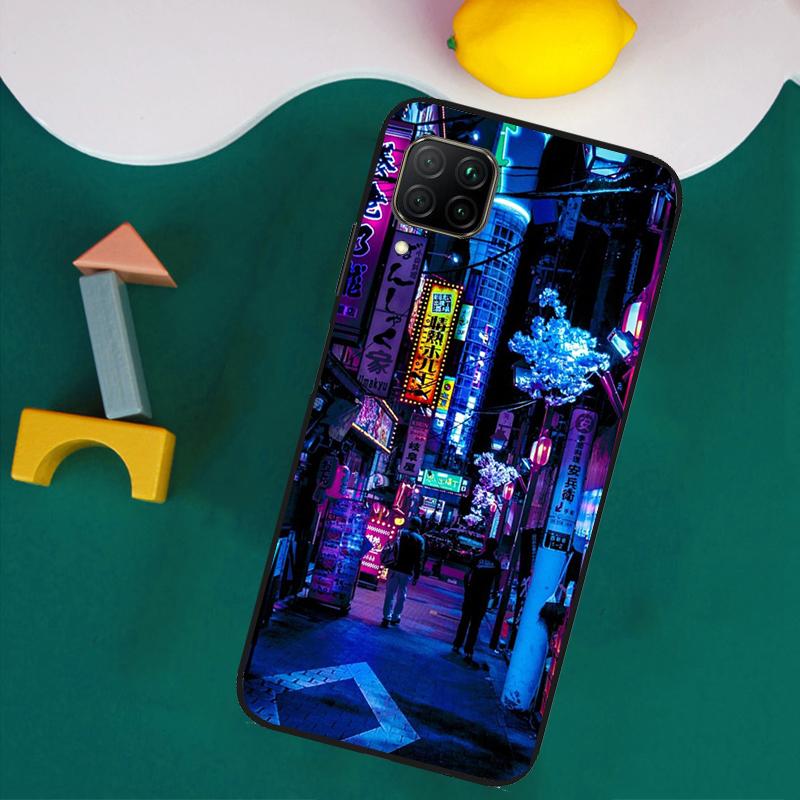 Japanese Night City Aesthetic For Huawei Nova Y73 Y72 Y70 Y90 Y60 Y61 Y91 12s 12i 11i 8i 9 10 SE P40 Lite P30 P60 Pro Case