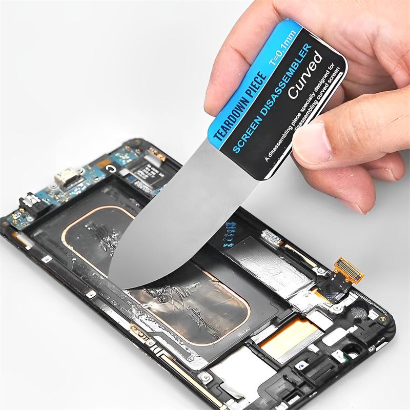 1/3Pcs Mobile Phone Curved LCD Screen Spudger Opening Pry Card Tools Ultra Thin Flexible Mobile Phone Disassemble Steel Metal