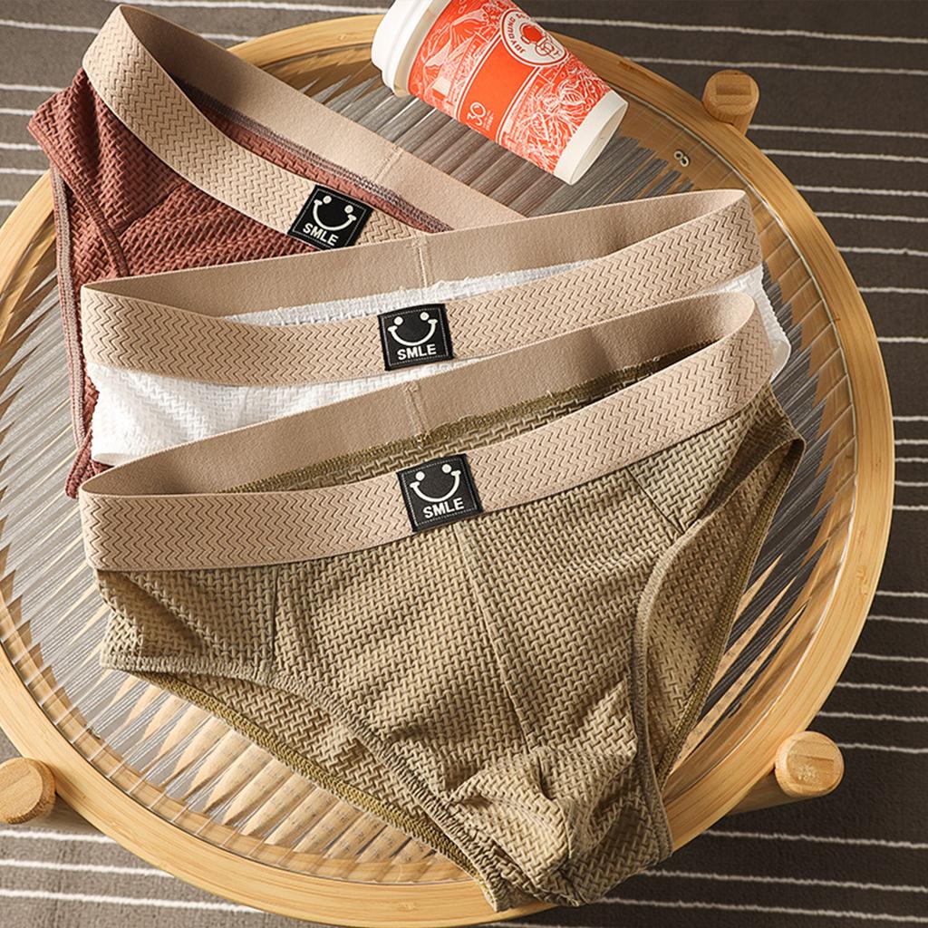 Ice Silk Men's Triangle Underwear Cool and Breathable in Summer for Young Men