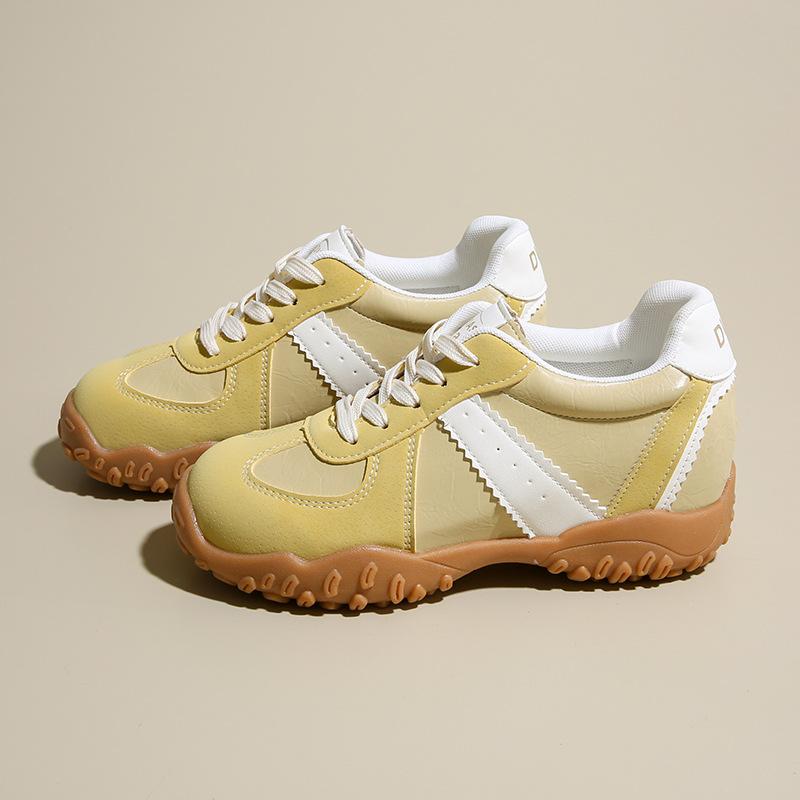 Thick-soled inner height increase ballet style mesh breathable moral training shoes women's shoes 2025 new spring and autumn Forrest Gump shoes littl