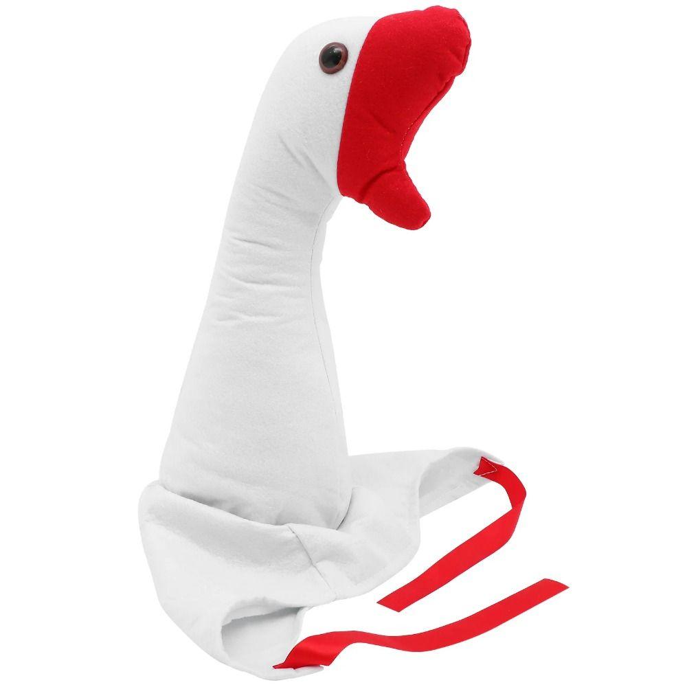 Plush Halloween Party Hat White/Pink Cartoon Goose Hat Party Headdress Decoration