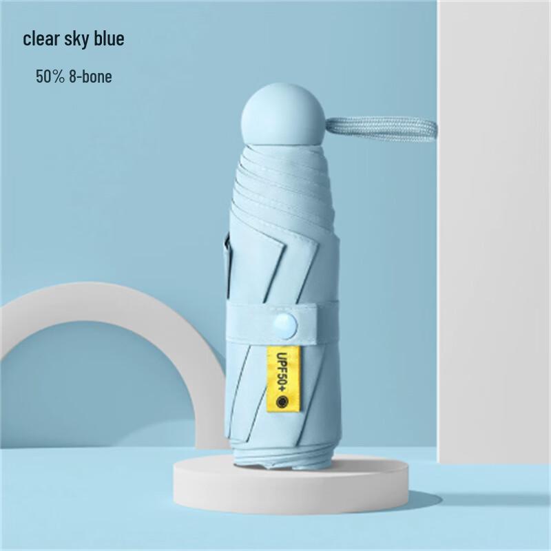 Reinforced UV Protection Folding Capsule Umbrella