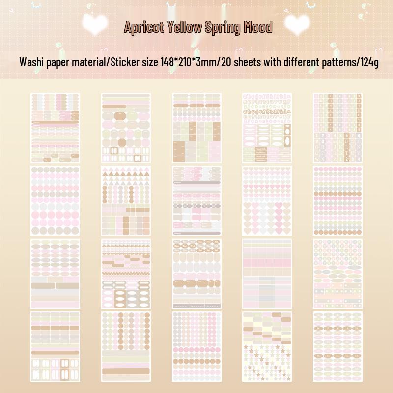 Yuezhen ZABC Colorful Cute Sticky Notes Sticker Book Journal Index Stickers