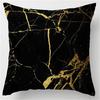 Cool Art Design Famous Popular Marble Black Golden Stylish Luxury Printing Square Pillowcase Throw Pillow Sham Nice Pillow Cover