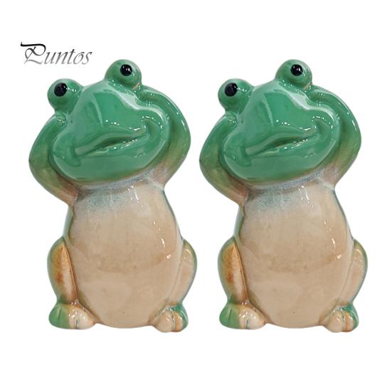 1/2ks Cartoon Green Keramic Frog Kryty na záchodové šrouby Snadná instalace Dekor do koupelny se zvířecím motivem