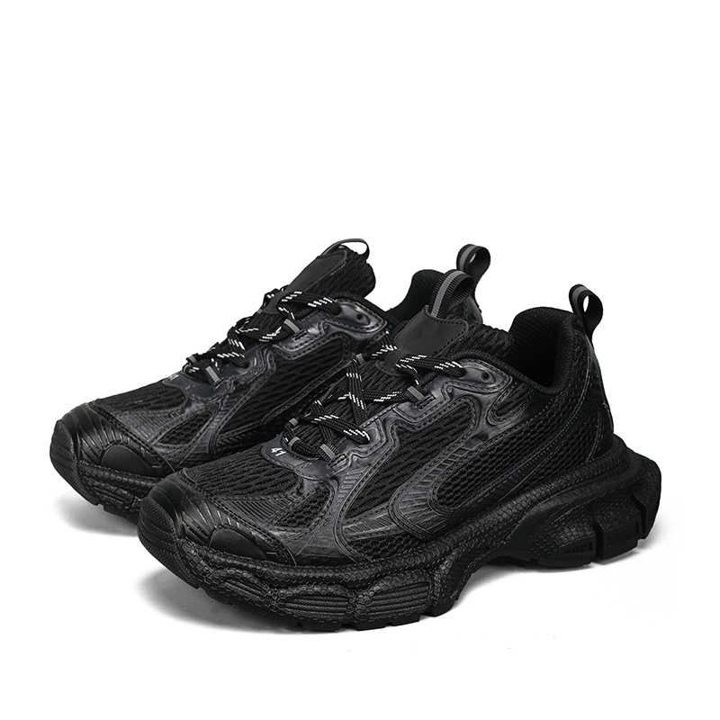 Fashion With Holes Chunky Fashionable Men's Footwear Mens Boots Size 45 Shoes High Sneakers Husband Sport Universal Brands High-end