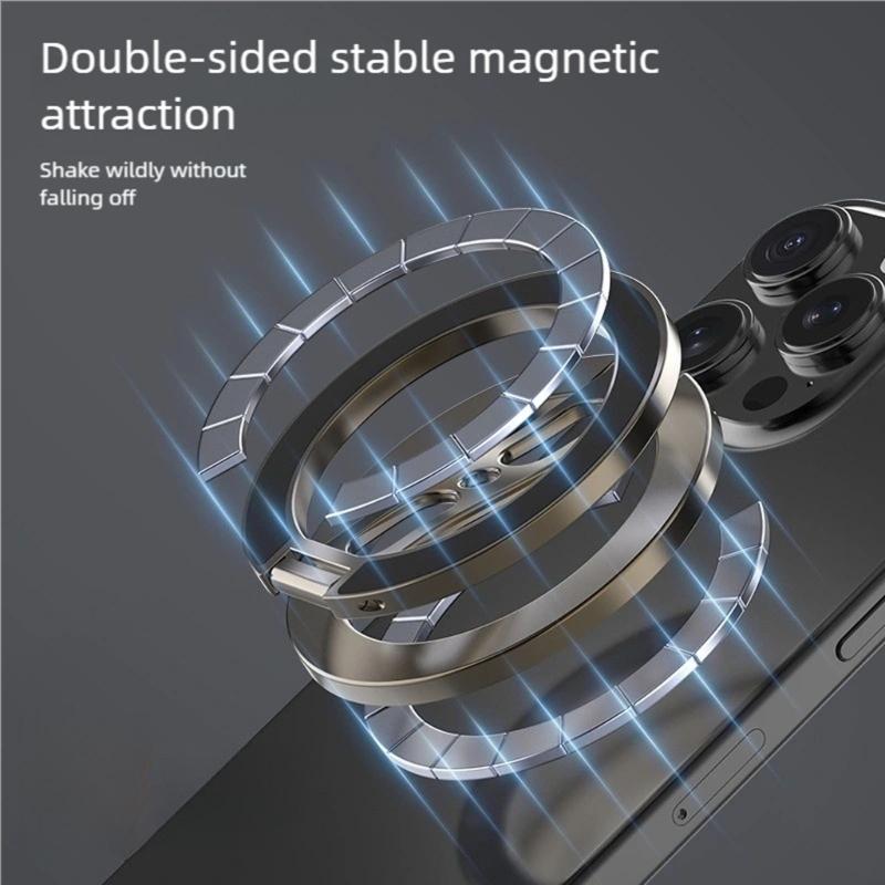 Phone Holder Kickstand Car Mount Holder Finger Grip Stand Double Side Magnetic Holder Bracket for Phone 17 16 15