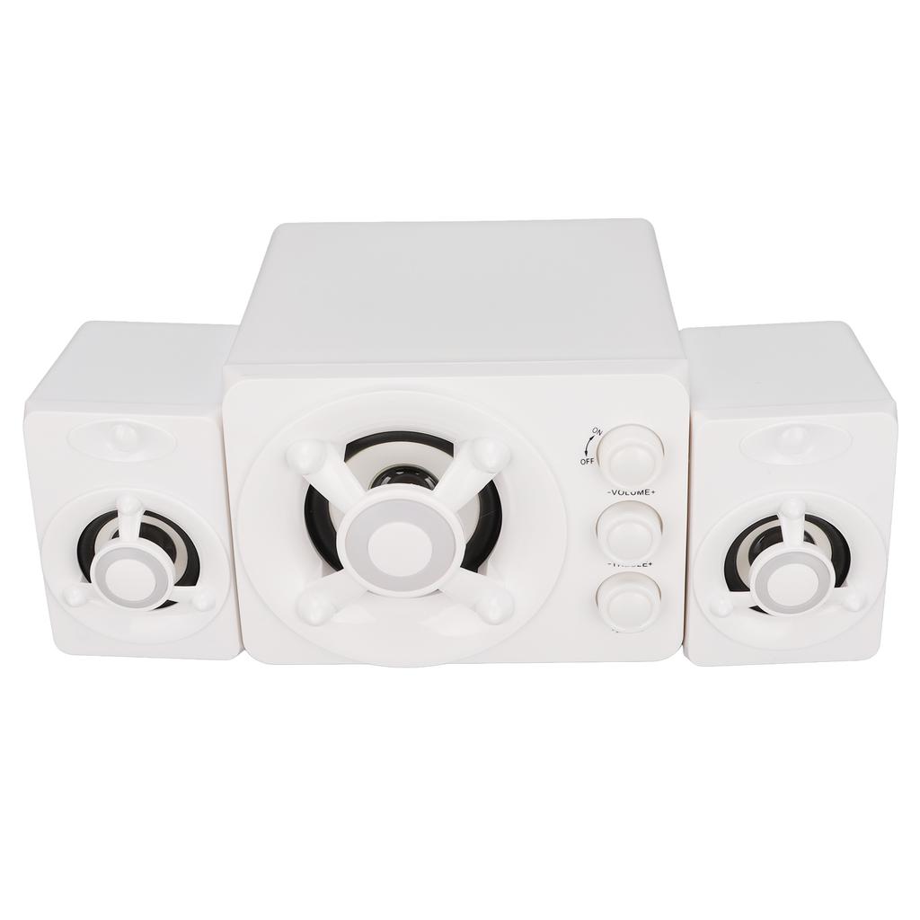 Computer Speaker 2.1 USB Powered Stereo Subwoofer Multimedia Wired Speaker with RGB LED Light for
