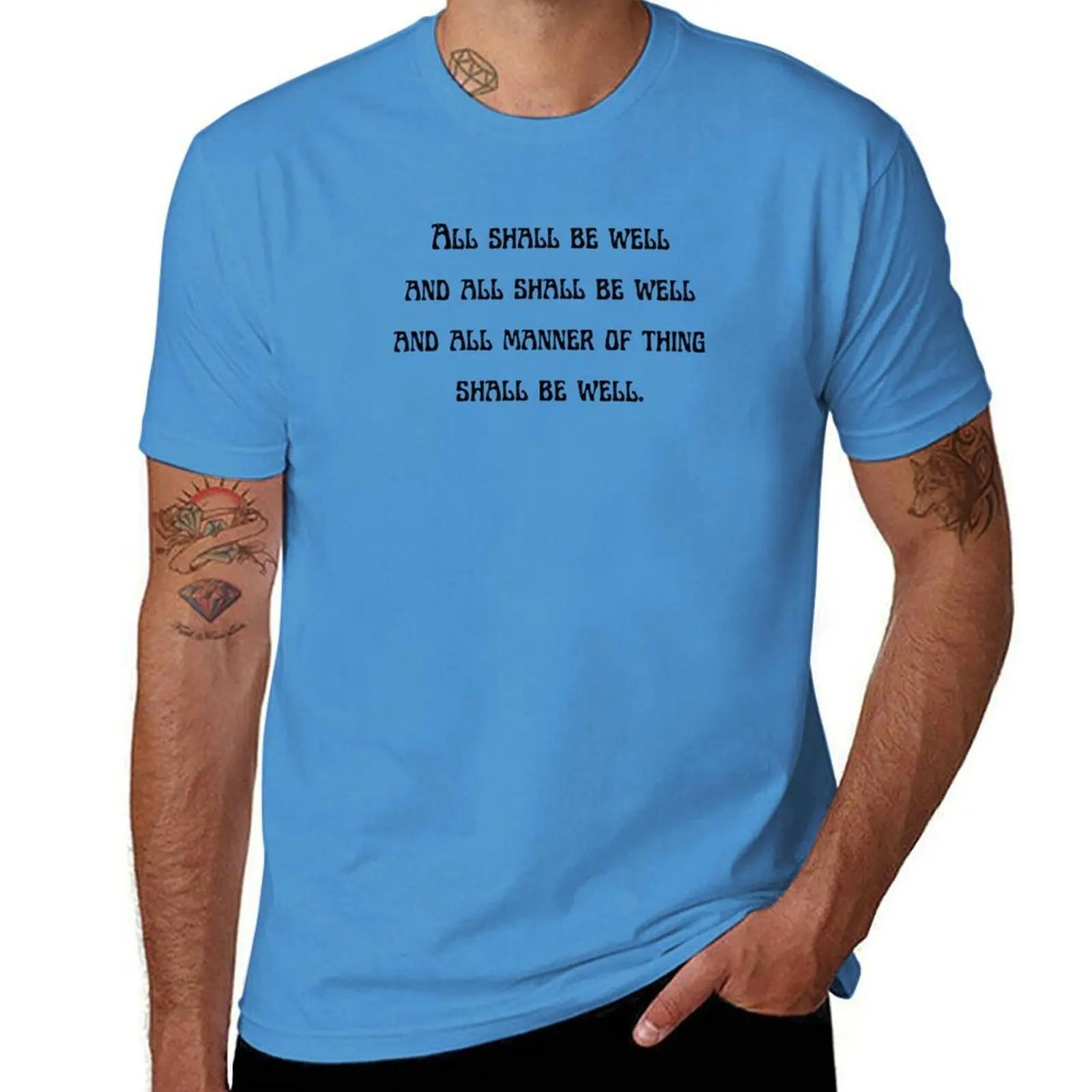 All shall be well Mother Julian of Norwich TShirt baggy shirts quickdrying Mens clothing S