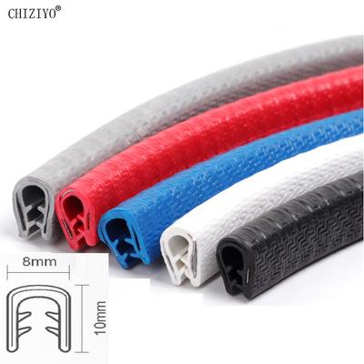 5M 10M Car Door Edge Guard Scratch Strip With Steel Ring Protector Anti Collision Rubber Sealing Trim Side Decorative