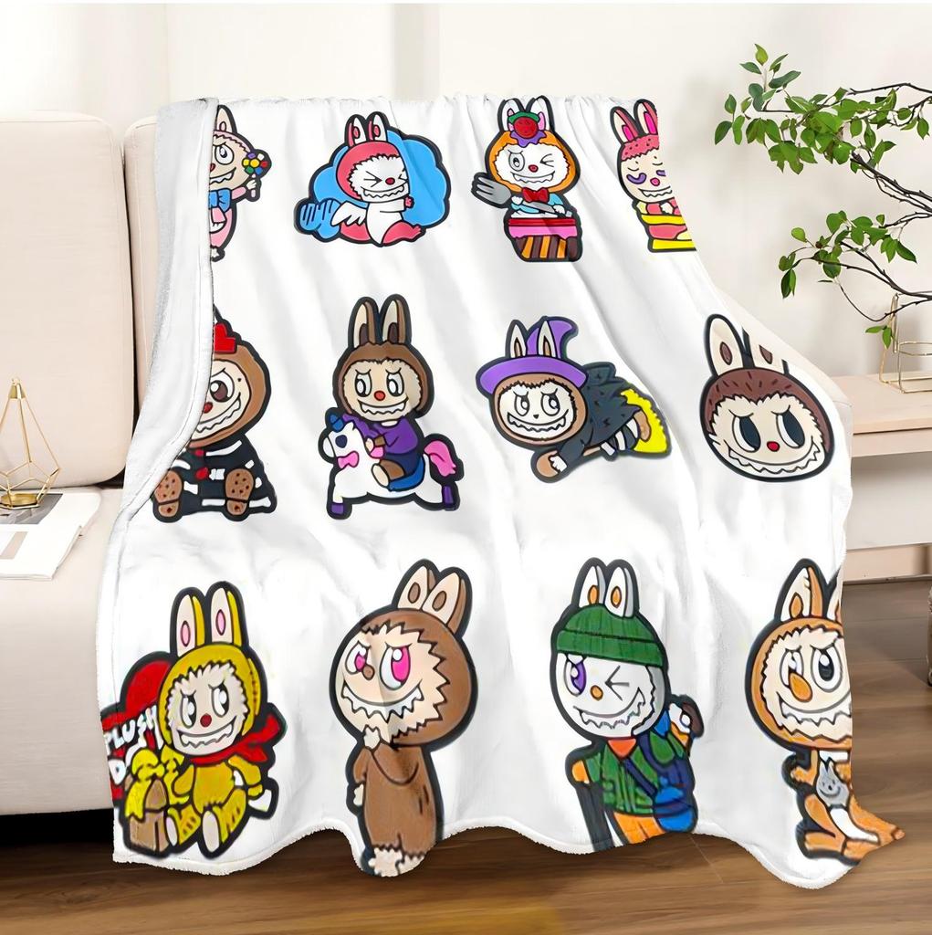 1PC Pop cartoon actor Elf pattern Soft Throw Thin Blanket Gifts for Couch Bed Car Home Camping For Cartoon lovers all season use