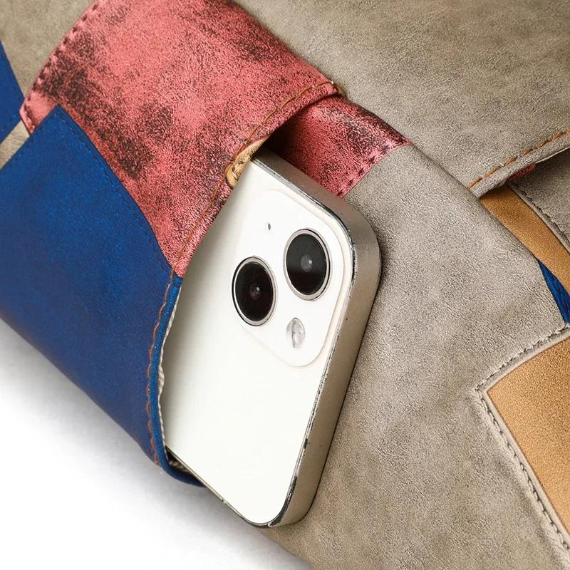 Geantă de damă atmosferică, design nou, asortat cu culori, la modă, asortată, capacitate mare, un singur umăr, portabilă, tendință retro