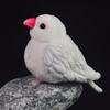 Cute White Java Sparrow Stuffed Animal with a Red Super Perfect As a for Interior Goods Mouth, Soothing, Soft, Gift, Children,