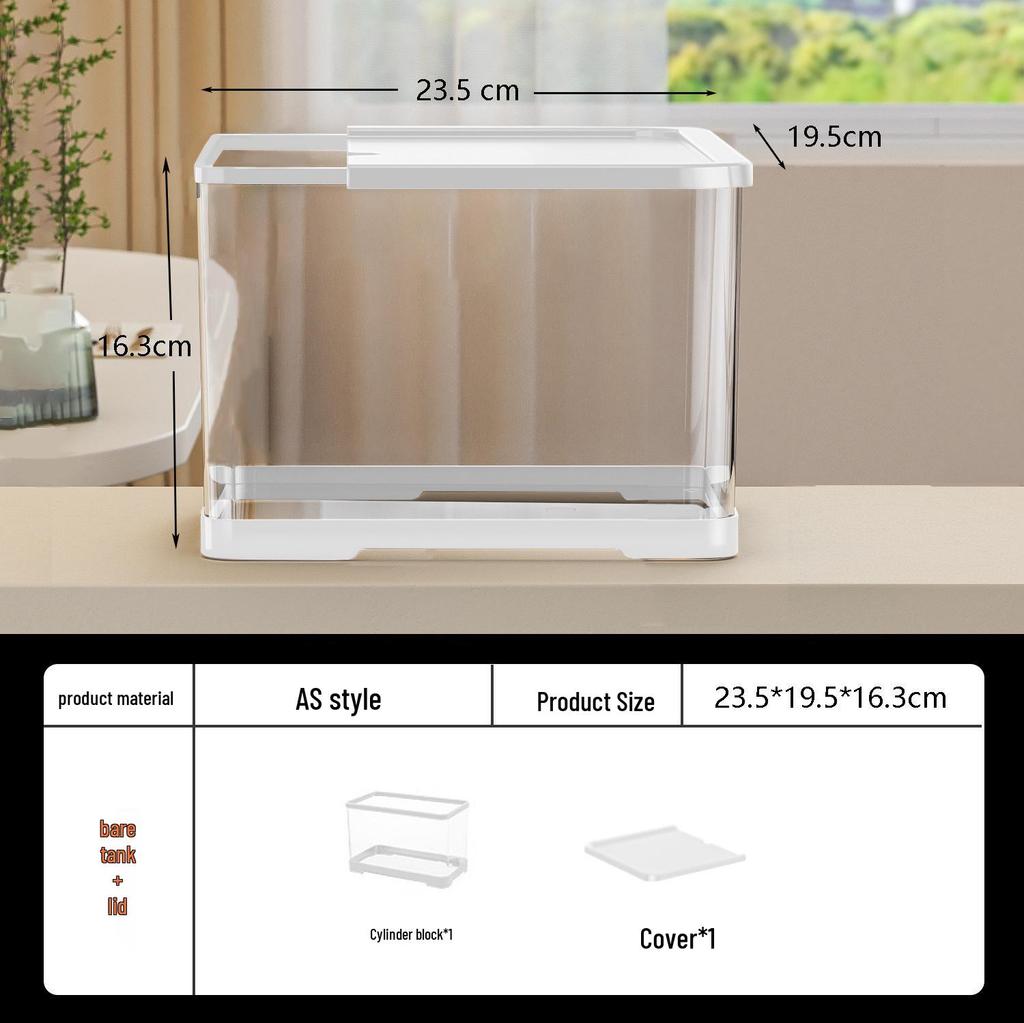 Versatile Desktop Turtle & Fish Aquarium with Basking Platform and Integrated Circulation System