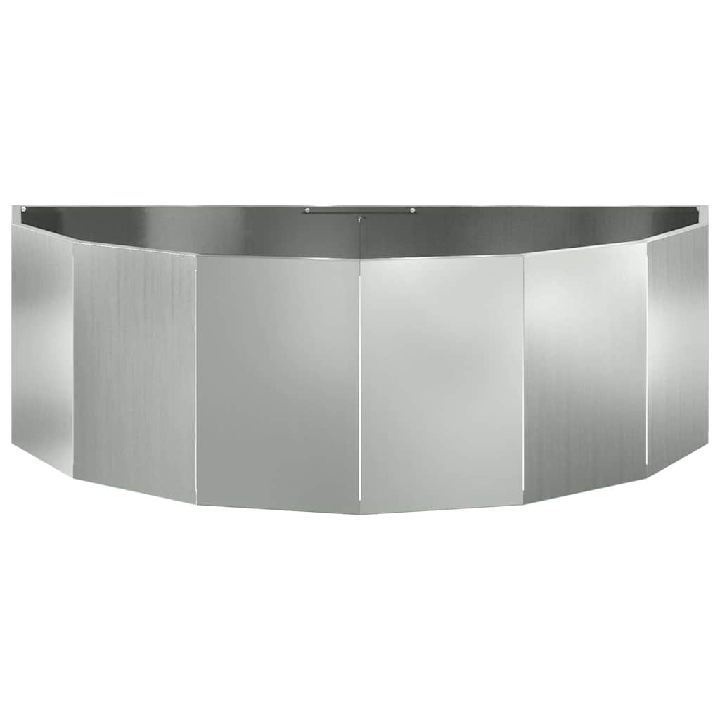 Planter Silver 120 X 60 X 35 Cm Galvanized Steel
