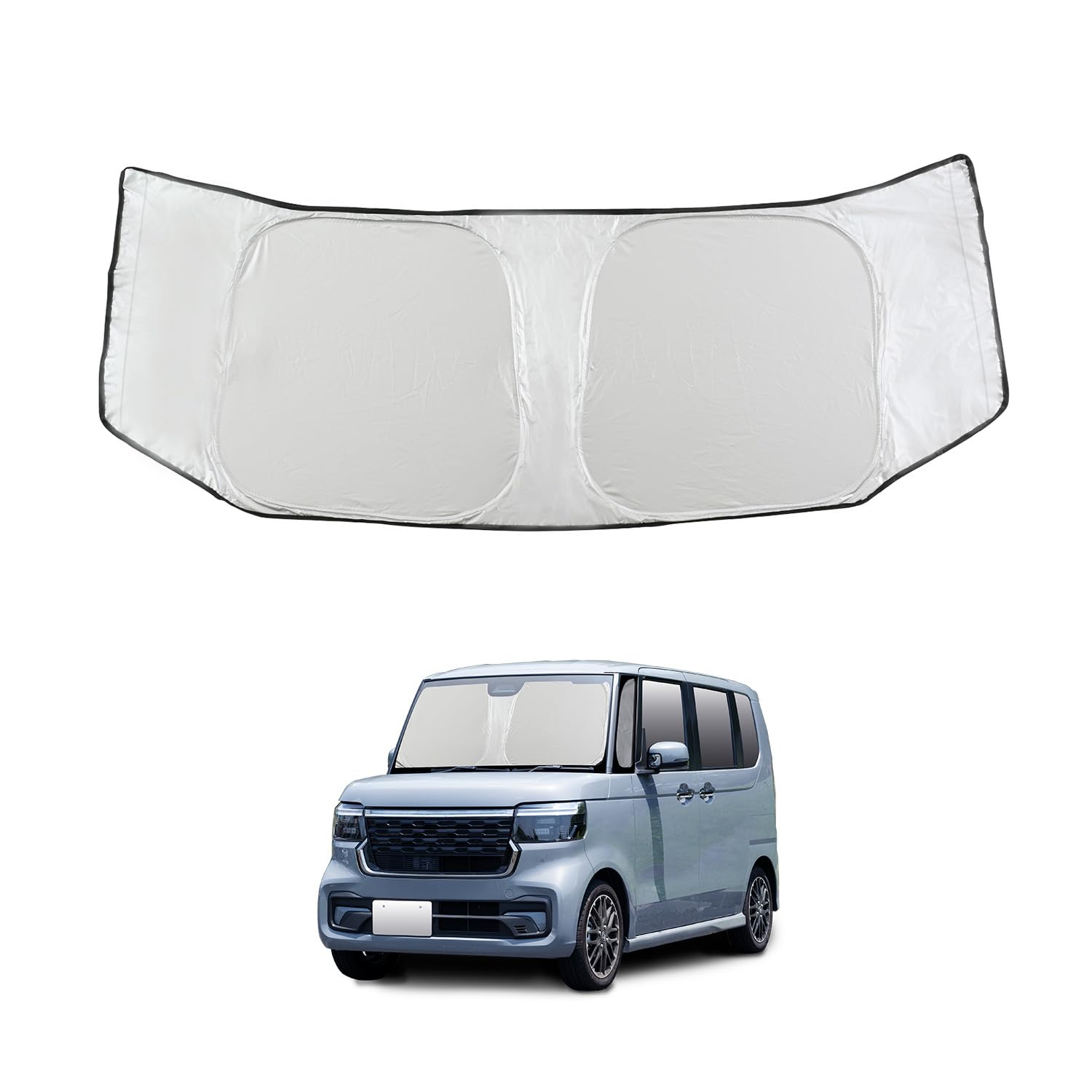 

SEIWA IMP374 Складной солнцезащитный экран для Honda Защита от УФ-лучей для переднего стекла Индивидуальный дизайн с титаново-серебристым покрытием для блокировки УФ-излучения, избыточного света и тепла Идеально