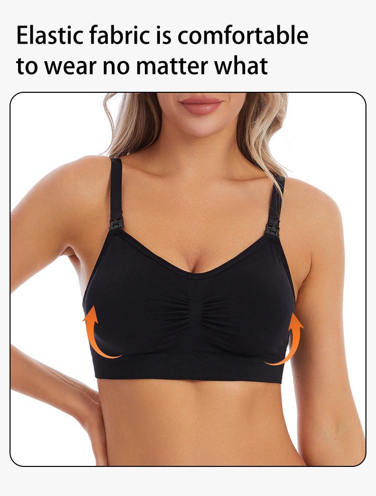 Större Storlek Sömlös Frontknäppning Bygelfri Amnings-BH för Gravida och Ammande Kvinnor