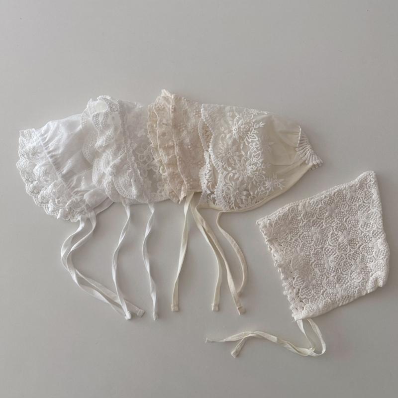 Newborn Outdoor Bonnet Infant Outdoor Photography Lace Bonnet for Travel Camping