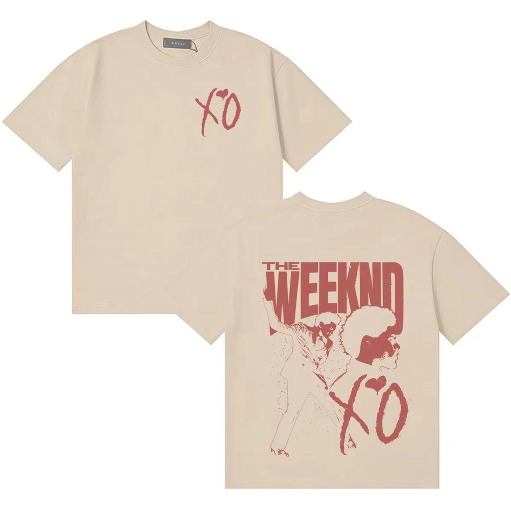 2026 R&B Singer The Weeknd World Tour Merch XO Fashion Gothic Oversized Hot Sale Crew Neck T-shirt
