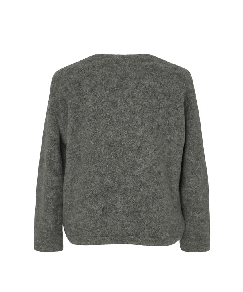 Azender Melange Pocket Cardigan Gray