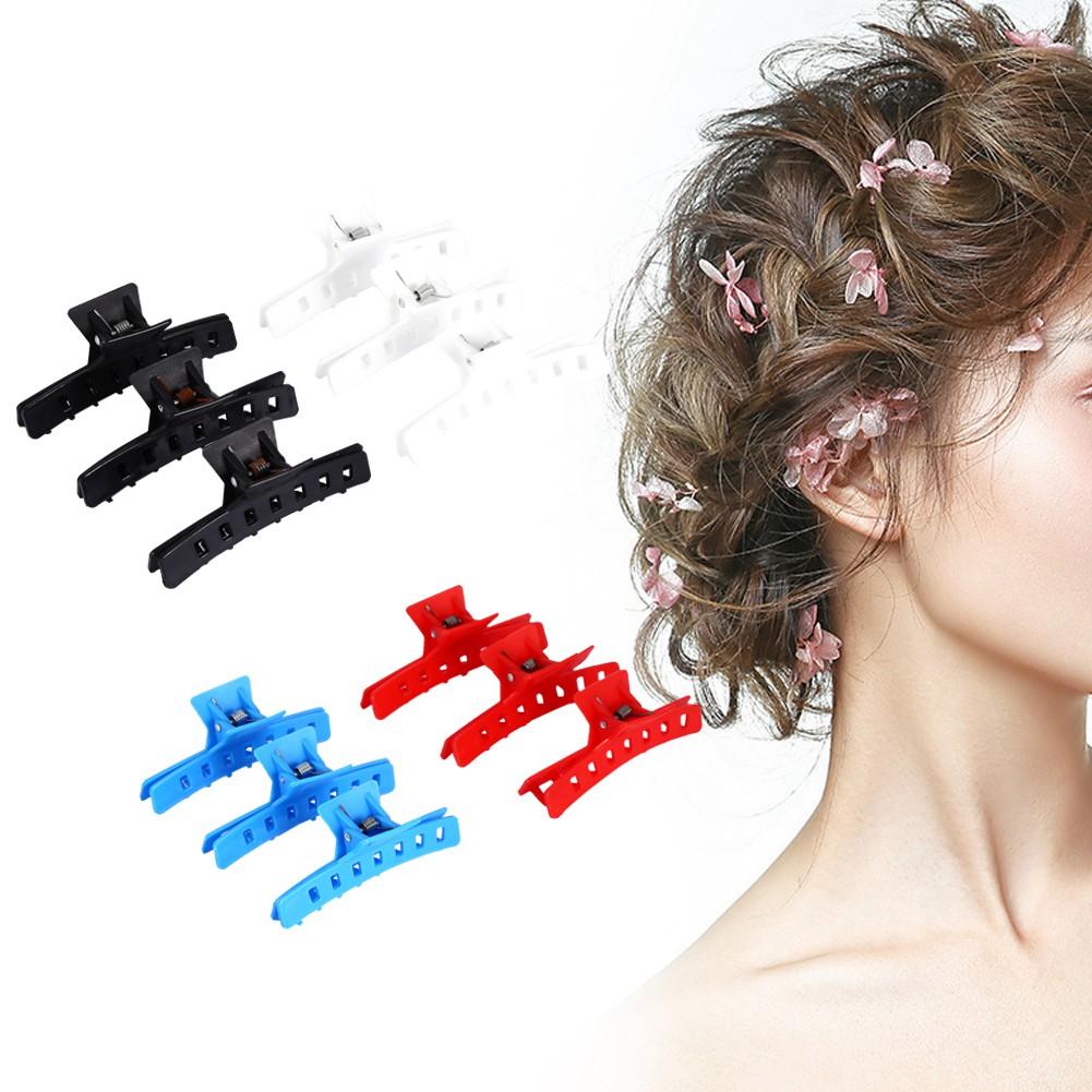 12PCS Salon Plastic Hair Claw Clip Clamps Hairpin Hairdressing Styling Accessories Tools
