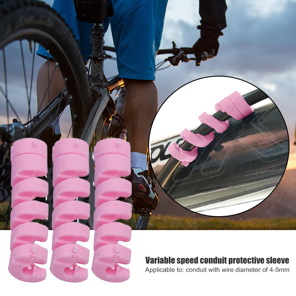 5pcs Bicycle Brake Line Protector Anti-Friction Housing Frame Protective Wrap Guard Tubes Bicycle Brake Line Protector