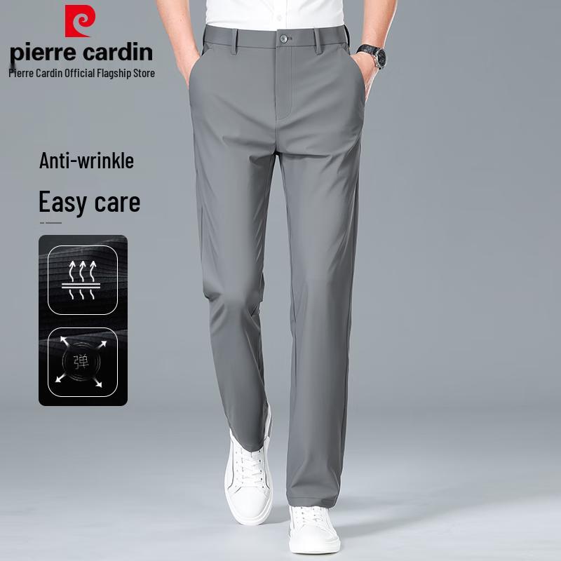 Pierre Cardin Men's Ice Silk Straight-Leg Casual Pants