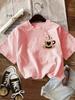 Summer Cute Style Double Sided Printed with  Heart Design Featuring  Round Neck Fashion Harajuku Kawaii Women's T-shirt Clothing