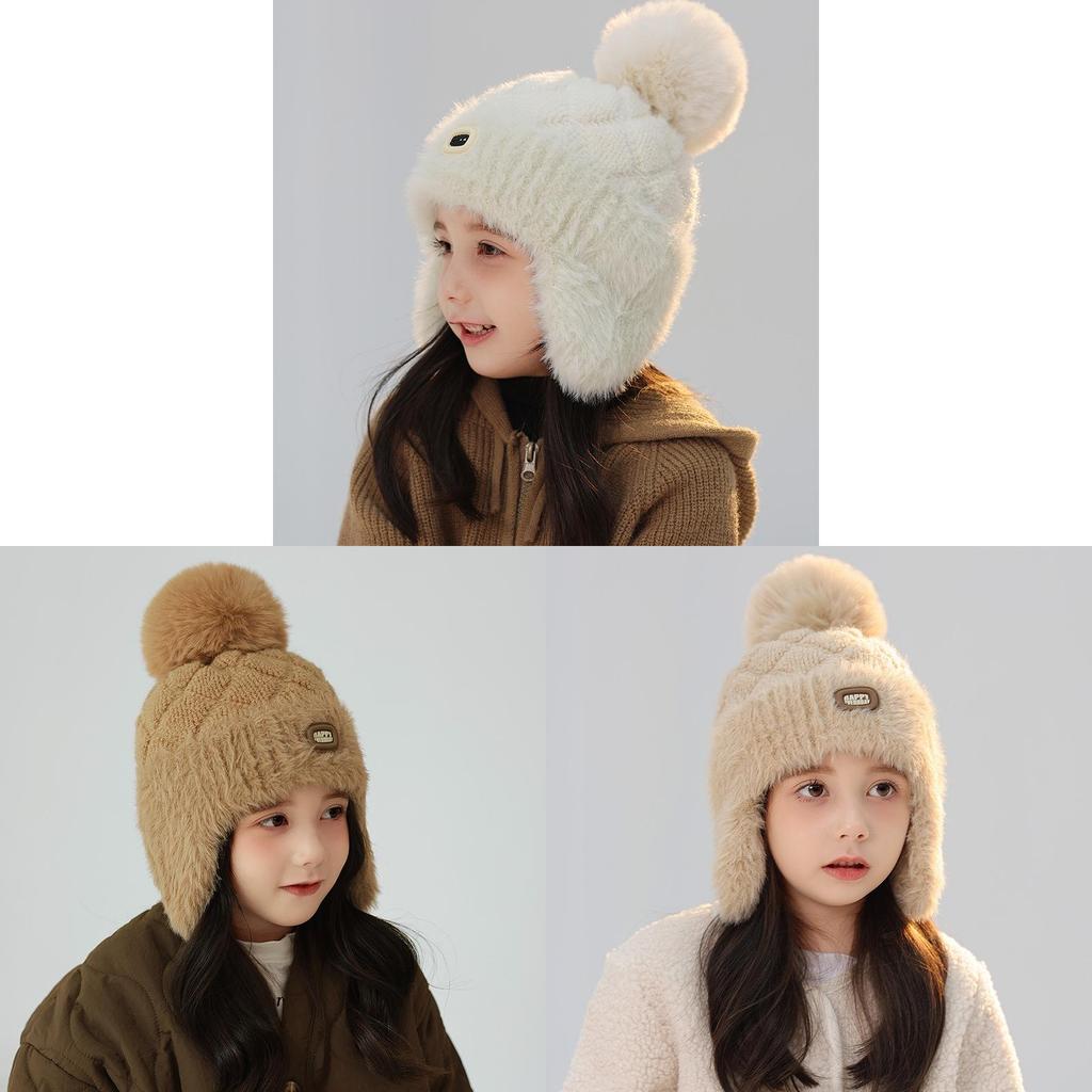 Knit Hat For Girls And Boys With Thermal Fleece Warmth For Winter And Fall Season
