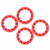 4Pcs 10 Inch ATV Wheel Trim Hub Protection Decor Rim Cap Plastic Scratch Proof Sporty Look for Go Kart Red