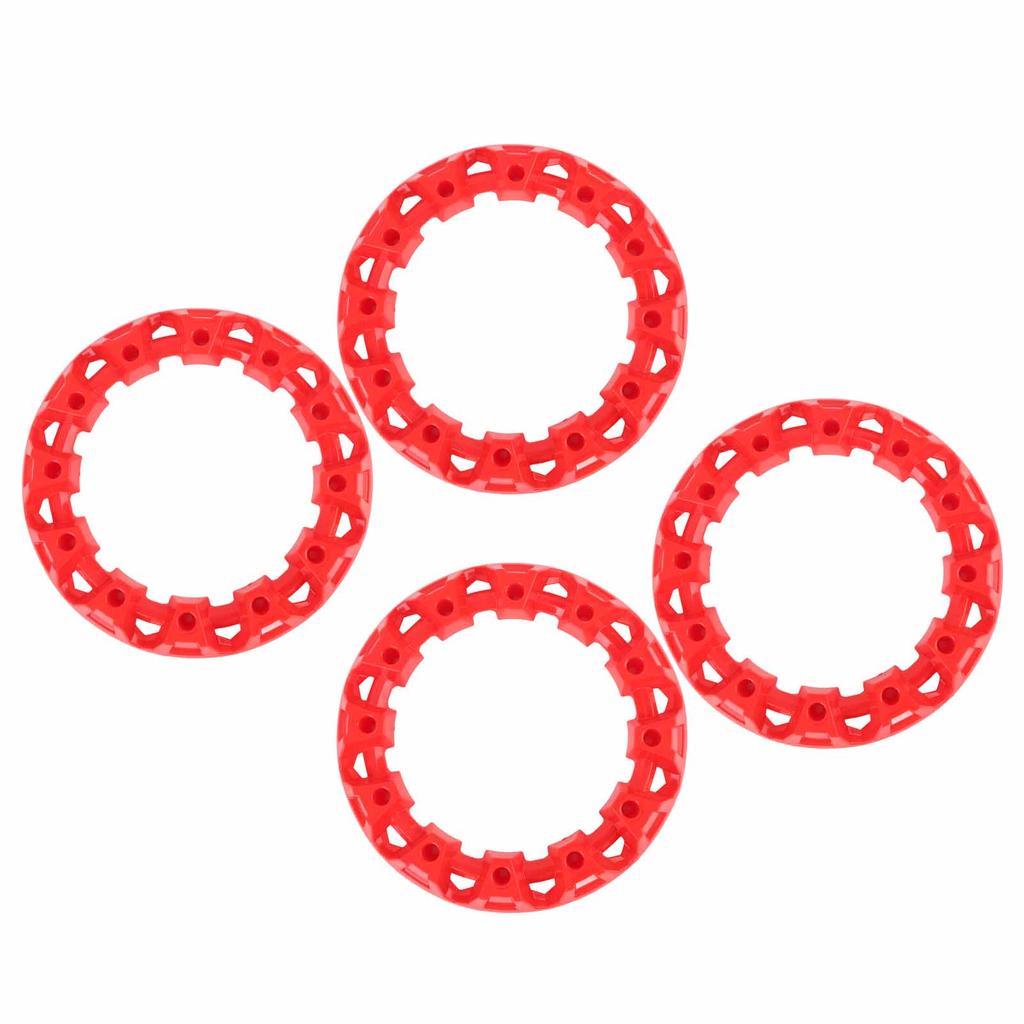 4Pcs 10 Inch ATV Wheel Trim Hub Protection Decor Rim Cap Plastic Scratch Proof Sporty Look for Go Kart Red