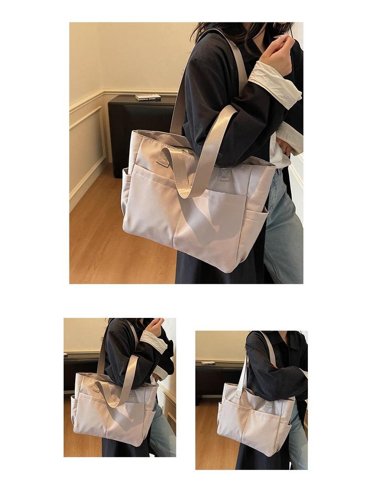 Women's Minimalist Commuter Canvas Tote: Lightweight, Versatile, Large-Capacity Shoulder Bag
