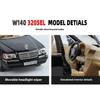 1/24 Mercedes Benz W140 320SEL Classic Limousine Alloy Diecast Model Car Sound and Light Collection Hobbies Decorations Present