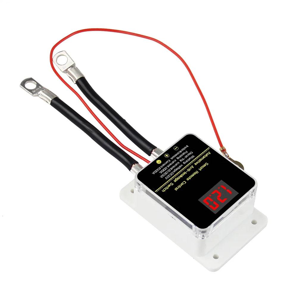 For 12VDC Car Truck Trailer Battery Disconnect Switch Display Wireless LED Leakage Magnetic Protection Lock Control Relay R S5I4