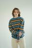 OUT OF TRUNK Color Block Striped Knit Sweater