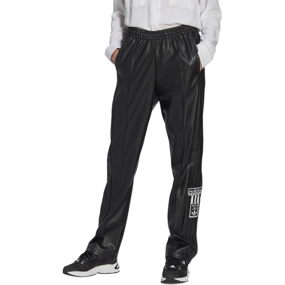 (WMNS) adidas Centre Stage Faux Leather Adibreak Pants 'Black' Women's II6099
